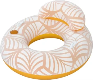 Inflatable Water Float with Built in Cup Holder and Comfortable Pillow Suitable for Summer Parties