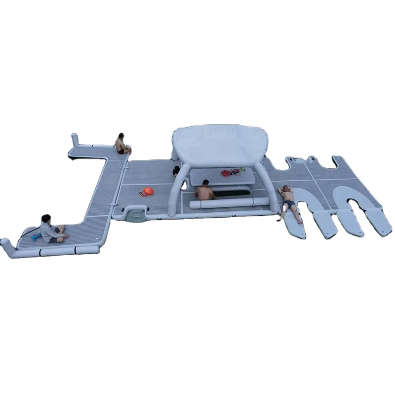 Aufblasbare Wasser Floating Island Plattform Zelt Aufblasbare Floating Plattform mit Zelt Aufblasbares Floating Dock Inselzelt