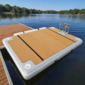 Inflatable Water Floating Pad Air Mat for Relaxing and School Water Play Floating Dock Platform Island