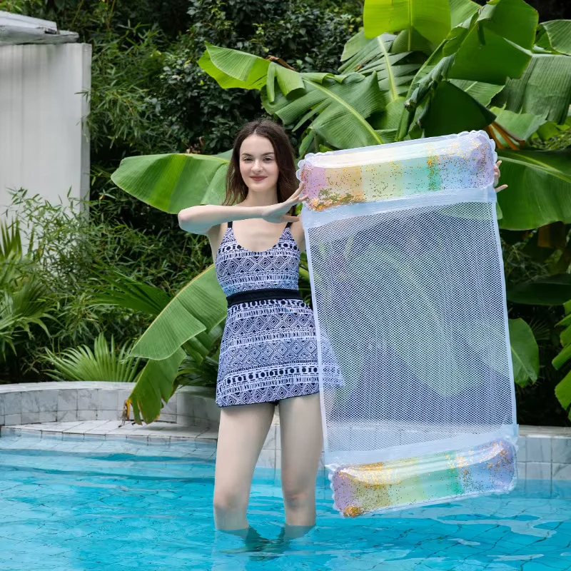 Opblaasbare Water Hangmat Drijvende Bed Vouwbare Zomer Rugleuning Water Lounge Stoel Zwembadfeest Drijvende Stoel