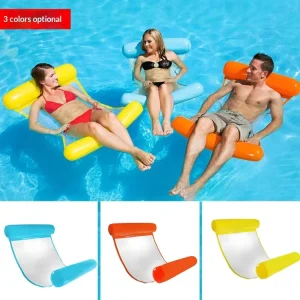 Inflatable Water Hammock Sofa Floating Bed Foldable Summer Recliner Backrest Floating Lounge Chair Pool Parties