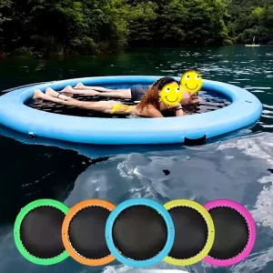 Inflatable Water Hammock with Safety Net Heavy-Duty CE Certified Pool Float for Kids & Adults
