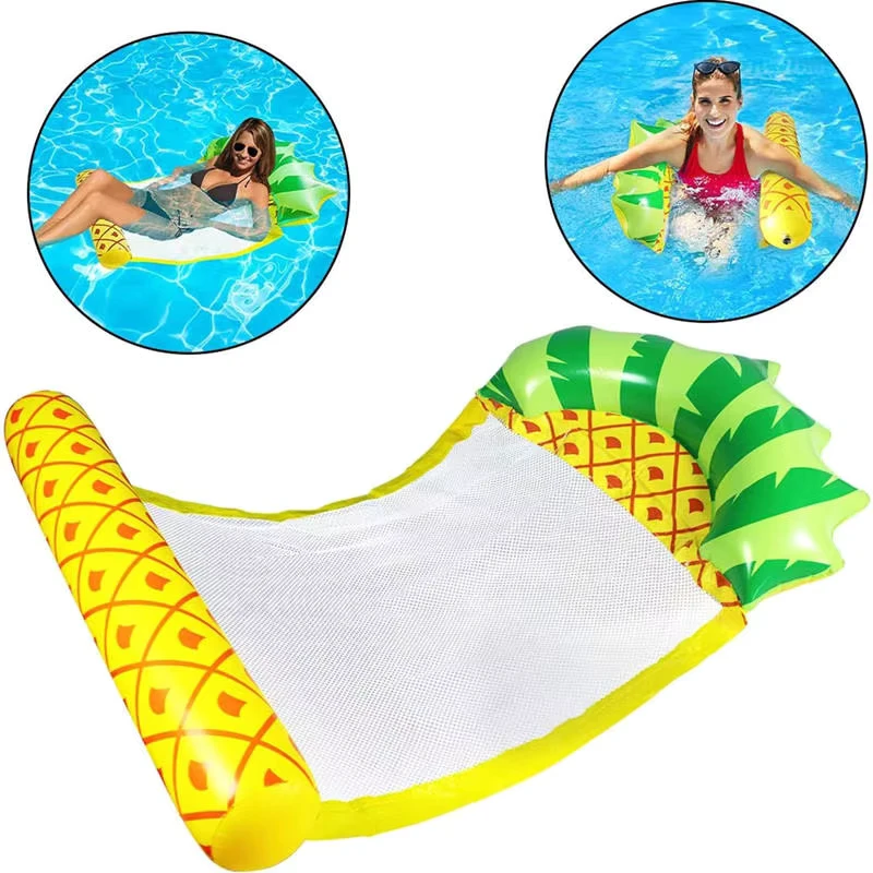 Cama Flutuante Inflável, Bóias Infláveis, Cadeira Flutuante de Ar para Piscina, Rede Flutuante Portátil