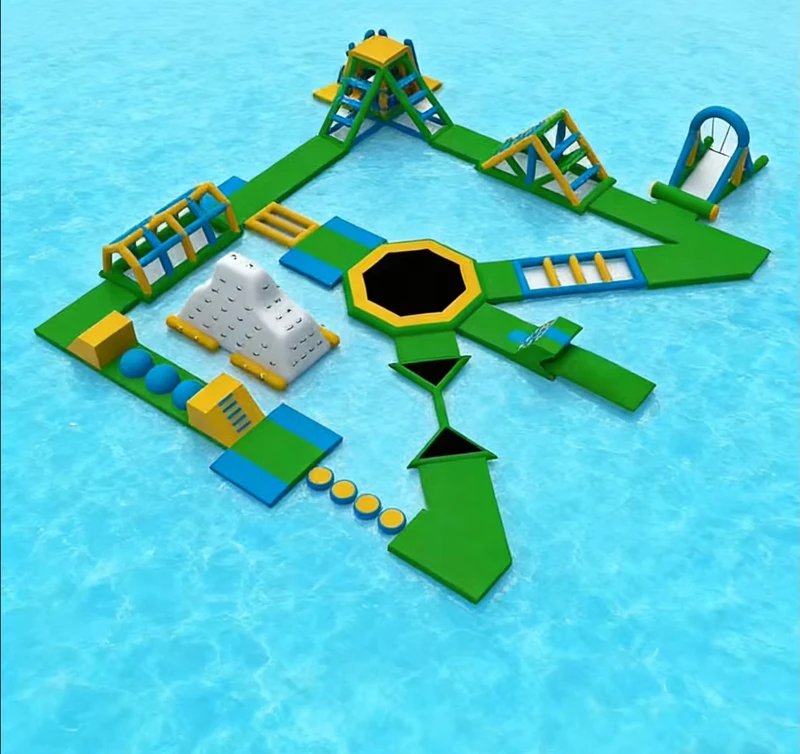 Inflatable Water Obstacle Crab Slide Pool Obstacle Floating Inflatable Obstacle Course for Large Pool