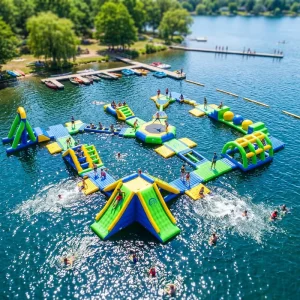 Inflatable Water Park Equipment Manufacturer Games Inflatable Amusement Park Facilities Products Rides Water Obstacle Course