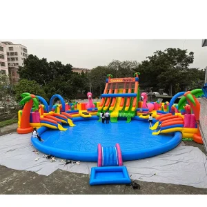Parc aquatique gonflable géant Jeux aquatiques gonflables en extérieur Parc aquatique gonflable Jeux d'été