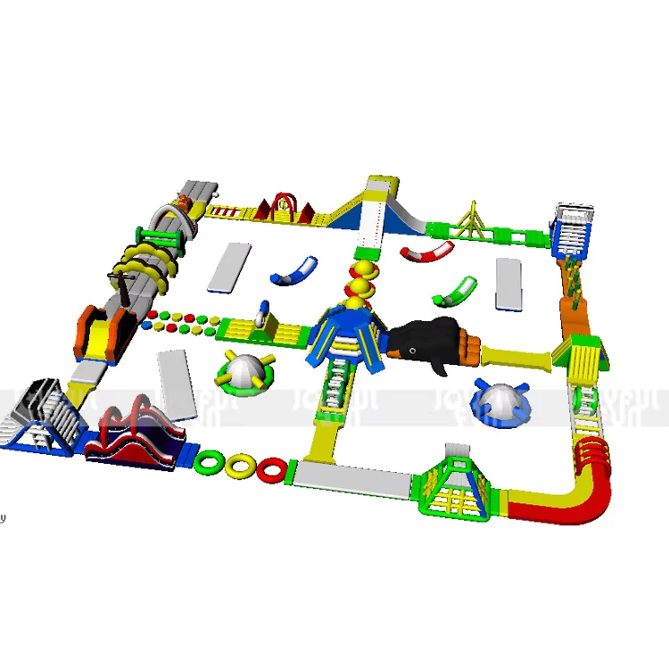 Parque acuático inflable, equipo de juego acuático, parque inflable para niños
