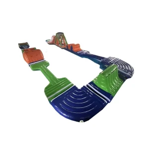 Aufblasbarer Wasserpark Aufblasbarer Hindernisparcours schwimmend