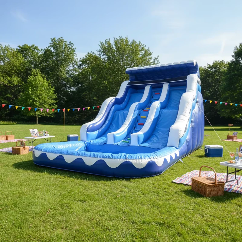 Scivolo d'acqua gonfiabile alto 6-10M, grandi scivoli d'acqua in PVC per uso commerciale per bambini e adulti