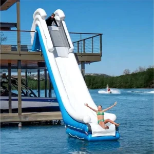 Inflatable Water Slide Commercial Giant Floating Water Slide for Yacht Boat With Pool Pontoon