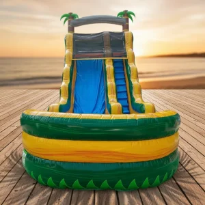 Seluncuran Air Inflatable Kelas Komersial Seluncuran Lompatan Raksasa Inflatable untuk Pesta Luar Ruangan Sewa Bisnis