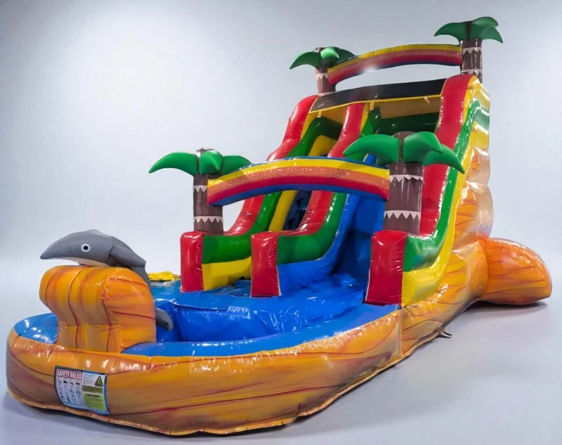 Inflatable Water Slide Premium Commercial Water Slides Heavy Duty Water Slide Inflatable with Splash Pool