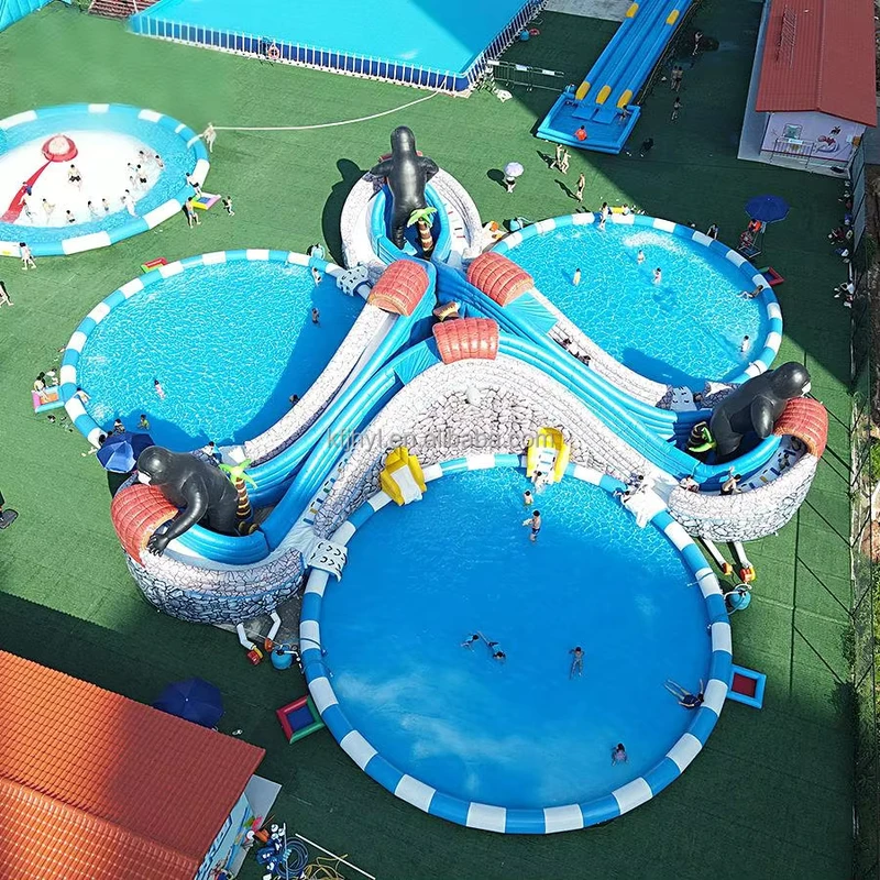 インフレータブル水遊びおもちゃと水障害物コース