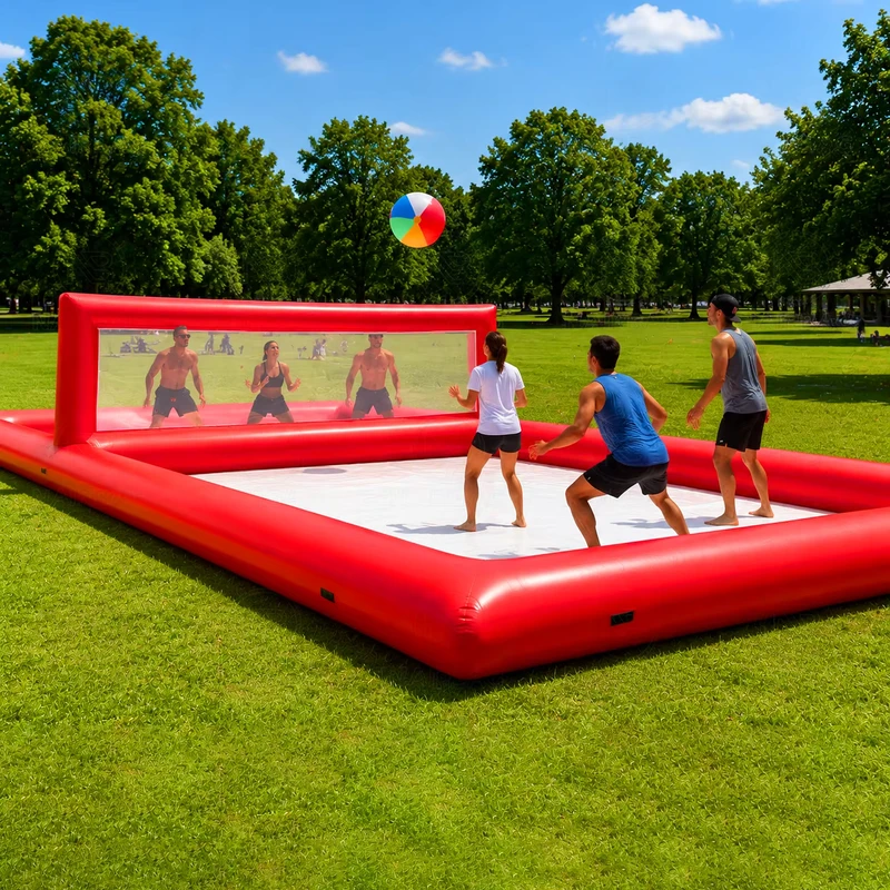 Terrain de volley-ball aquatique gonflable, piscine, jeu de sport extérieur, qualité commerciale