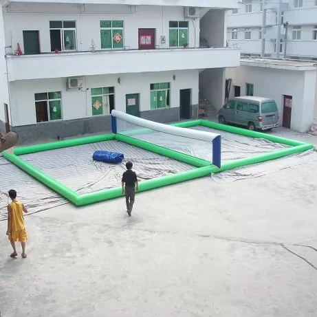 Inflatable Water Volleyball Court Water Park Floating Sport Games inflatable Water Volleyball Field with Customized Design