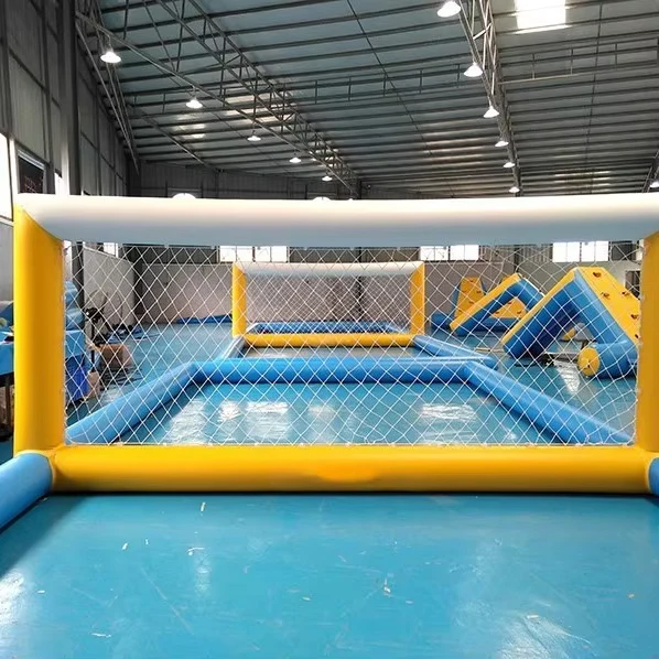 Lapangan Olahraga PVC Terapung Bola Voli & Sepak Bola Inflatable untuk Pesta Kolam Permainan Air