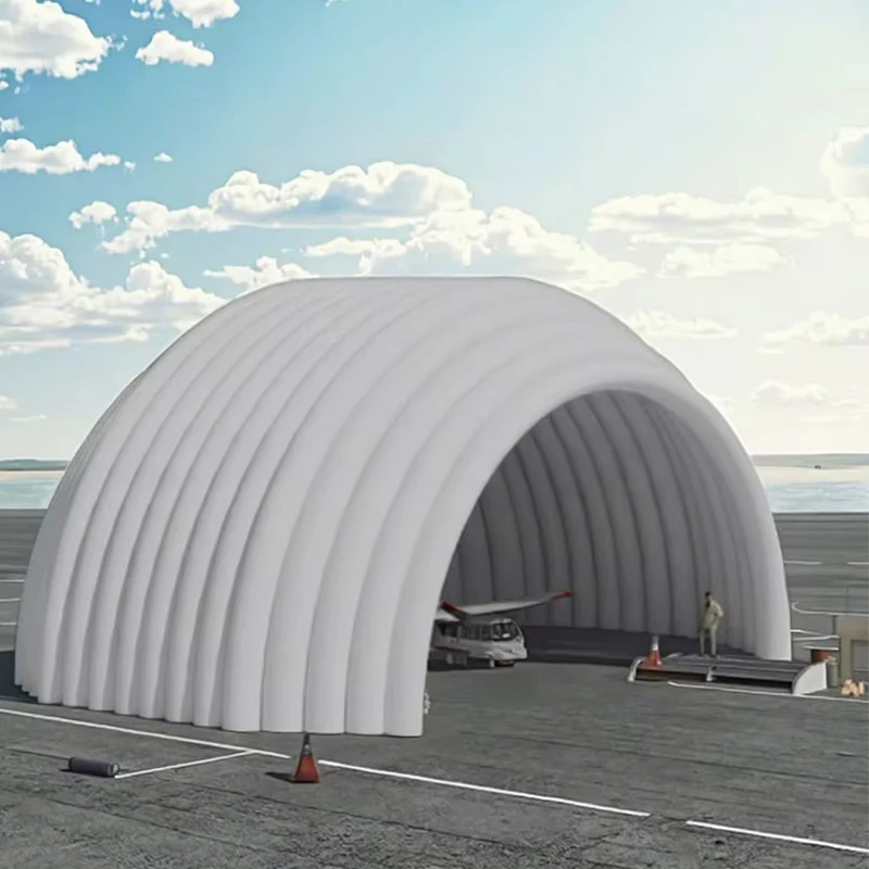 Struktur Penyimpanan Tahan Air Inflatable yang Tahan Lama untuk Helikopter dan Hangar Pesawat