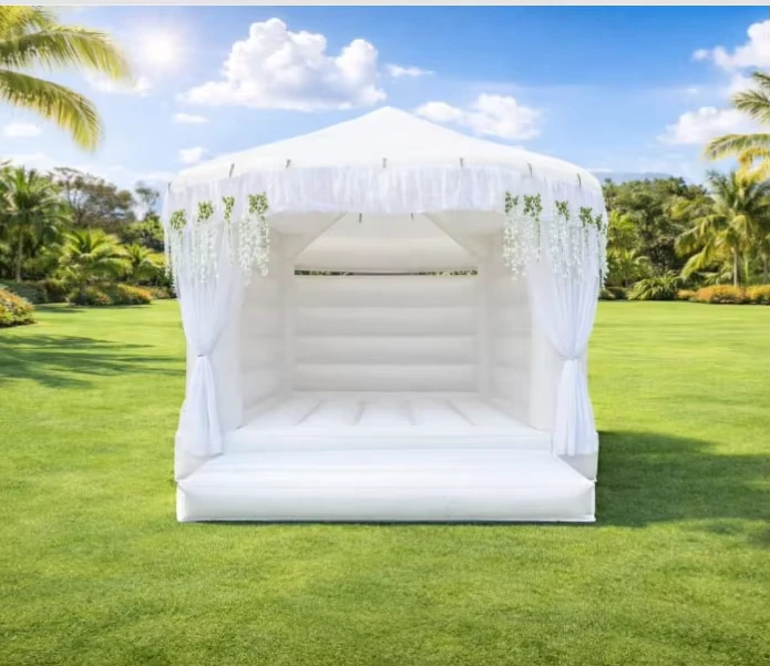 Inflatable Wedding Bouncer White Color Jumper Bouncer