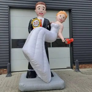 Inflatable Wedding Cartoon Balloon Inflatable Bride and Groom Balloon with Free Blower for Wedding Party or Wedding Anniversary