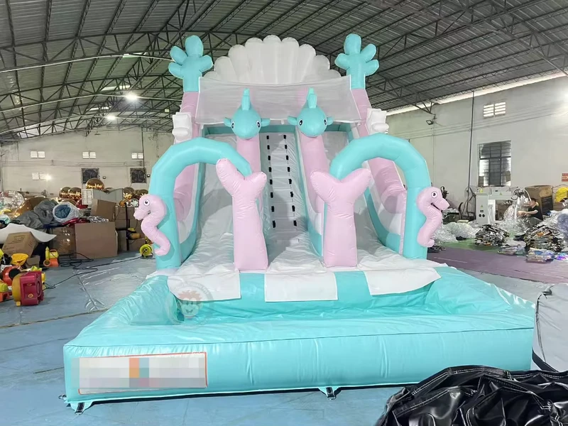 Inflatable Wet Dry Slide Water Slide Pool Double Lane Inflatable Waterslide