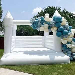 Castillo Inflable Blanco de Rebote de Grado Comercial para Eventos Empresariales, Suministro Directo de Fábrica, Casa de Rebote Blanca para Revender