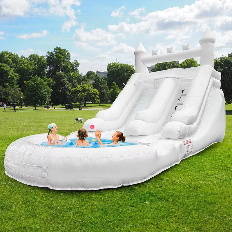 Toboggan Aquatique Gonflable Blanc