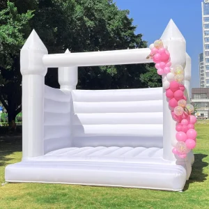 Istana Bounce Putih Inflatable untuk Pernikahan dengan Blower, Bouncer untuk Acara Pernikahan, Bisnis Sewa Acara
