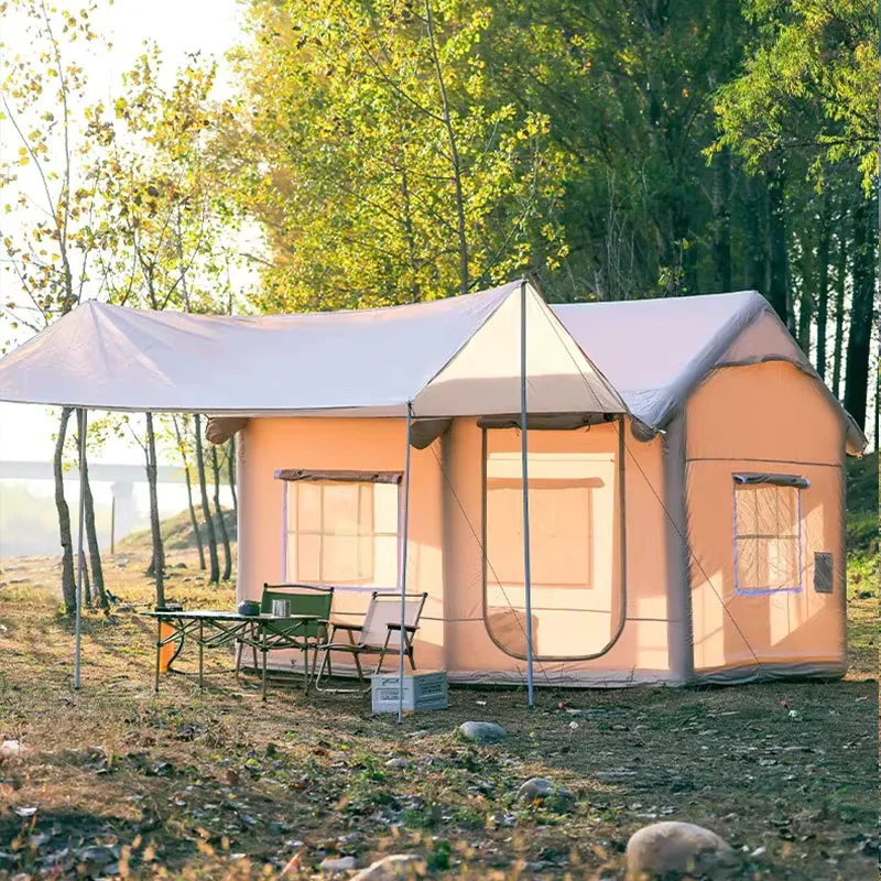 opblaasbare wilderness canopy tent, uitbreidbaar zonnescherm, draagbaar, eenvoudig te monteren ontwerp, vier seizoenen, snel openen