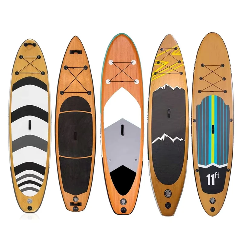 Tabla de Paddle Inflable de Madera SUP, Tabla de Paddle de Pie, Surf, Tablas SUP