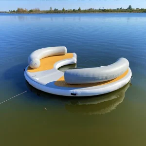 Yate inflable, plataforma de natación, plataforma de muelle para motos de agua, plataforma para pesca y yoga