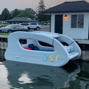 Opblaasbare Jacht Huisboot Vaartuig Elektrisch Zonne-energie Aangedreven Boot Feesthuis Opblaasbare Zonnecatamaran