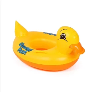 Inflatable Yellow Duck Mounted Floating Rows Children’s Swimming Circle PVC Water Playing Toys Swimming Ring