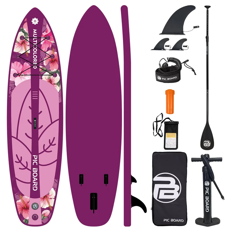 Papan SUP Yoga Inflatable 11'x34" Drop Stitch Portable untuk Olahraga Air Danau & Sungai