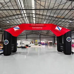 Tenda Logo Inflatable Lengkung Pembukaan Banquet Kegiatan Iklan Kustom dengan Terpal