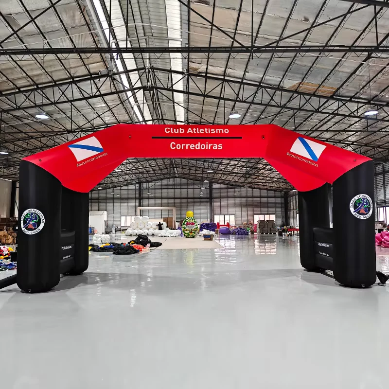 Tenda Inflável com Logotipo Arco Tenda Feliz Abertura Banquete Modelo de Ar Inflável Atividade Publicitária com Lona Arco de Celebração Personalizado