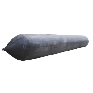 Inflatable rubber balloon for ship launching