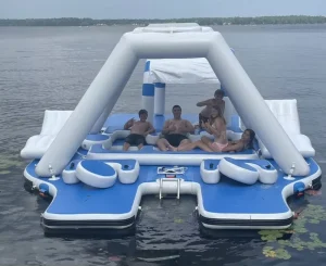 Kapal Terapung Partai Air Inflatable Pulau Taman Air Dunia Terapung