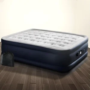 Inflates Deflates Fast PVC Flocked Surface Air Bed Inflatable Mattress Self Inflating Mattress Camping Airbed with Built in Pump