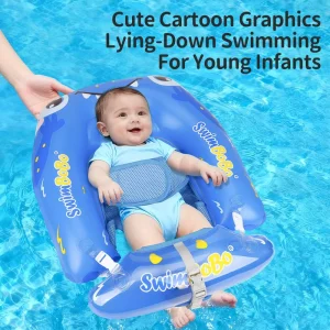Inflating Baby Pool Float Compressible Pool Swim Float Infant Soft Solid Swimming Trainer Baby Float