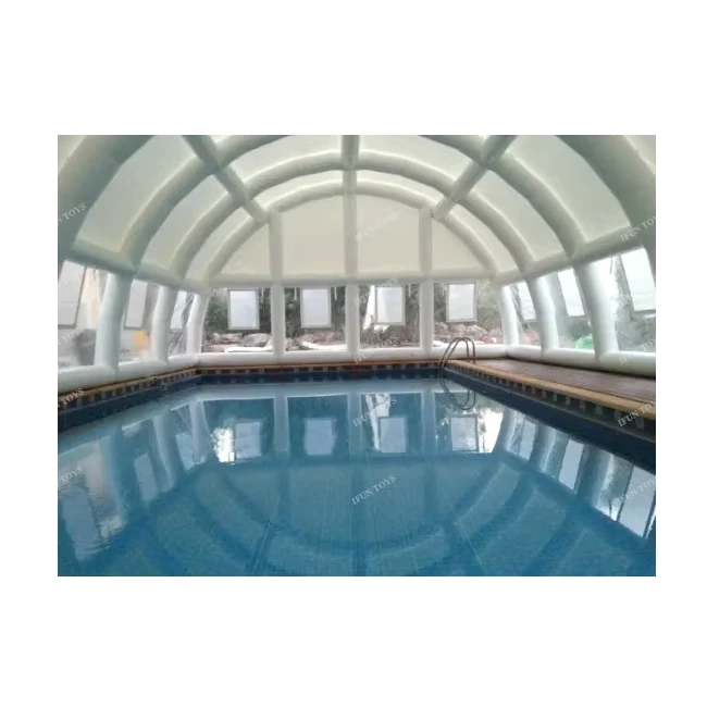 Capa de Domo Inflável para Piscina Enterrada, Capa de Piscina Transparente, Tenda de Bolhas para Piscina