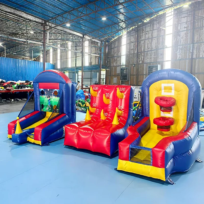 Interactive 3 in 1 Inflatable Carnival Sport Game with Blower Eco Friendly & Portable for Children’s Play