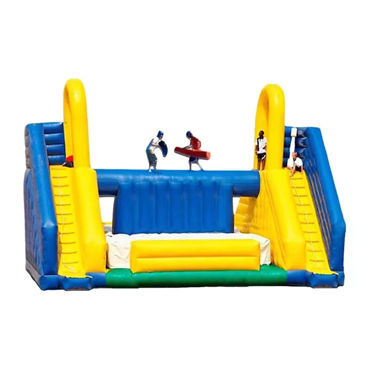 Interactieve vechtsportspellen Gladiator Jousting Inflatable Fighting Joust Arena Spellen voor evenementen