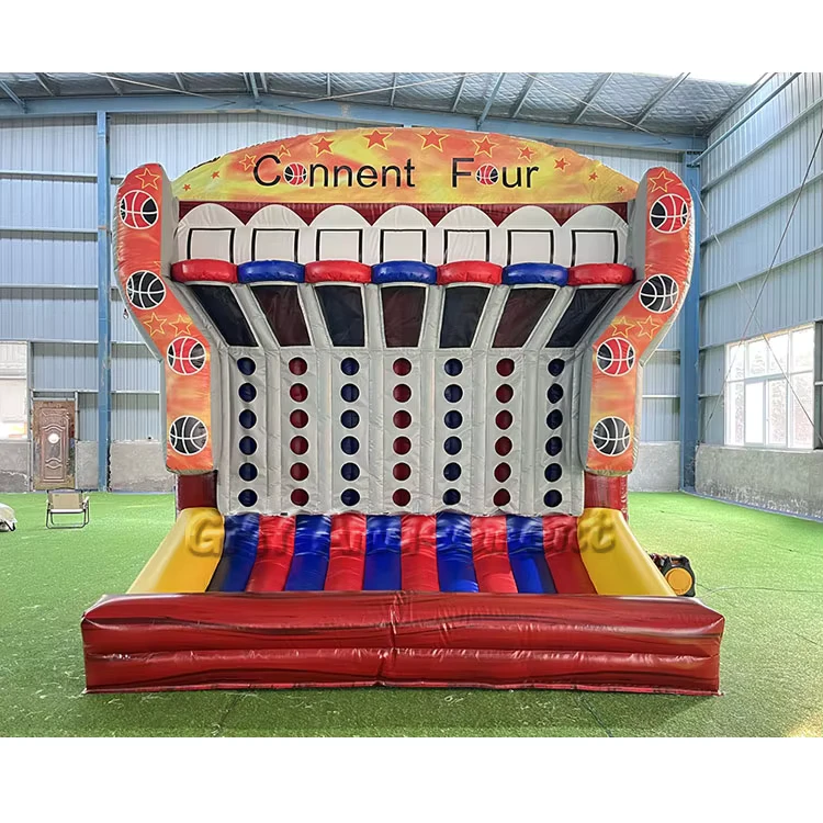 Permainan Bola Basket Inflatable Hoops Interaktif Permainan Olahraga Menembak Bola Basket Inflatable