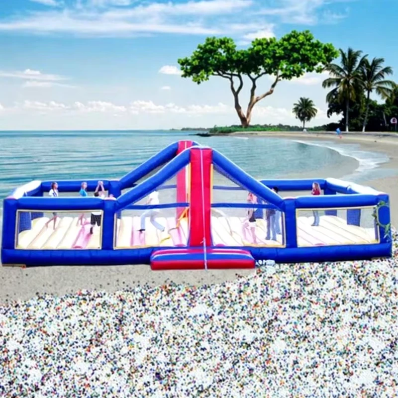 Lapangan Bola Voli Tenis Inflatable Interaktif dengan Bahan PVC, Garansi 2 Tahun untuk Permainan Olahraga Pantai dan Penggunaan Kolam