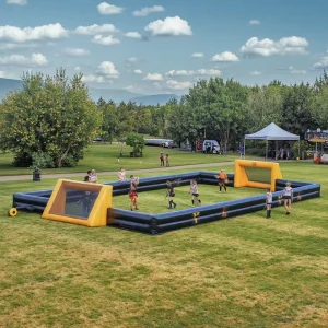 Interactive Inflatable Football Pitch Soccer Court Hockey Playground PVC Foldable Portable Durable