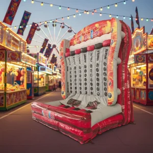 Interactive Inflatable Sport Game Giant Carnival 4 Basketball Hoop Shooting Eco-Friendly PVC Material Customizable Size