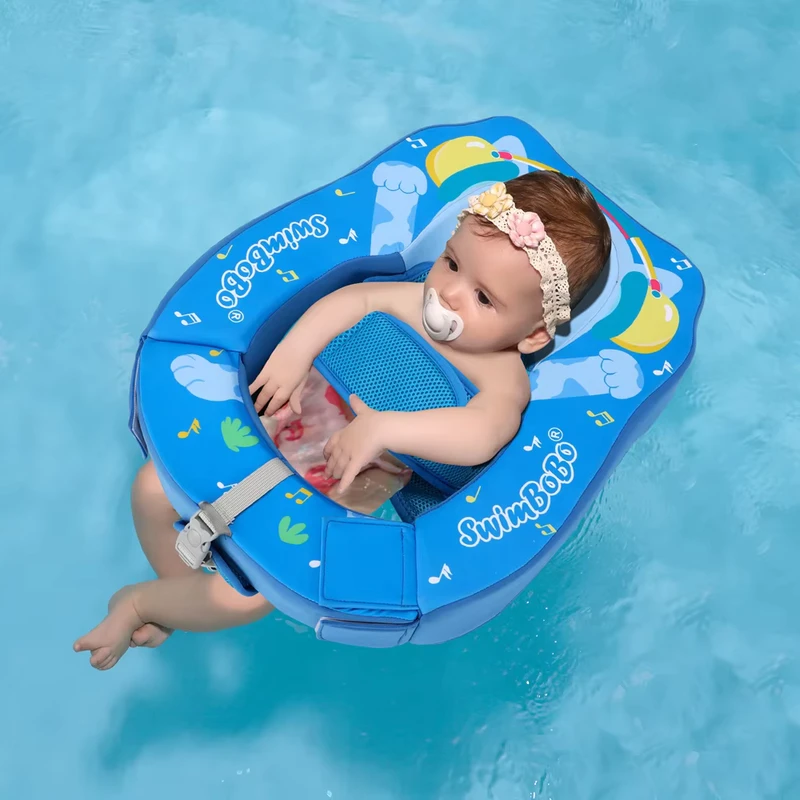 Flotador Infantil Seguro de Nadar en Forma de Oso No Inflable para Niños, Flotadores de Piscina de Verano