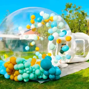 Casa Burbuja Inflable Transparente Famosa en Internet, Material PVC, Tamaño 4.5m, Resistente a Tormentas y Viento Nivel 8
