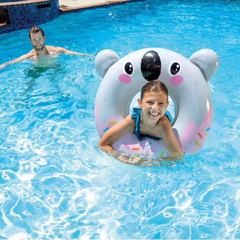 Intex 59266 ห่วงยางพองได้รูปสัตว์น่ารัก PVC เป็นมิตรกับสิ่งแวดล้อม ทนทาน กันน้ำ พกพาได้ พับเก็บได้ ปลอดภัย สำหรับเด็ก