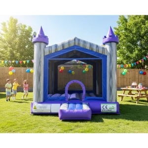 Iridescent PVC 13ft Big Bounce House Kids Jumping Castle Game Purple Marble Bouncy Castles for Children